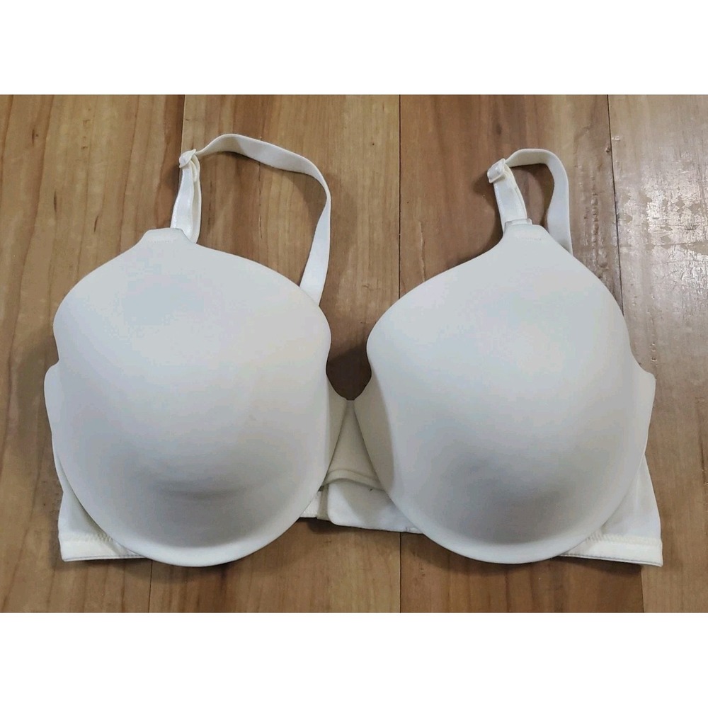 Warners Bra Womens 36C White 1593 Underwire T-Shirt Padded Smooth Adjustable